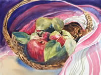 Apples in a Basket by Janet Hobbs
